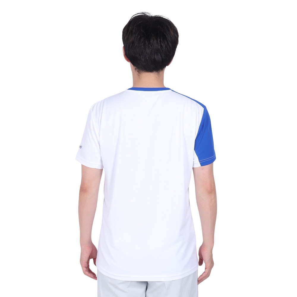 ルコックスポルティフ（lecoqsportif）（メンズ）テニスウェア サンスクリーングラフィックゲームシャツ QTMXJA90 WH 速乾