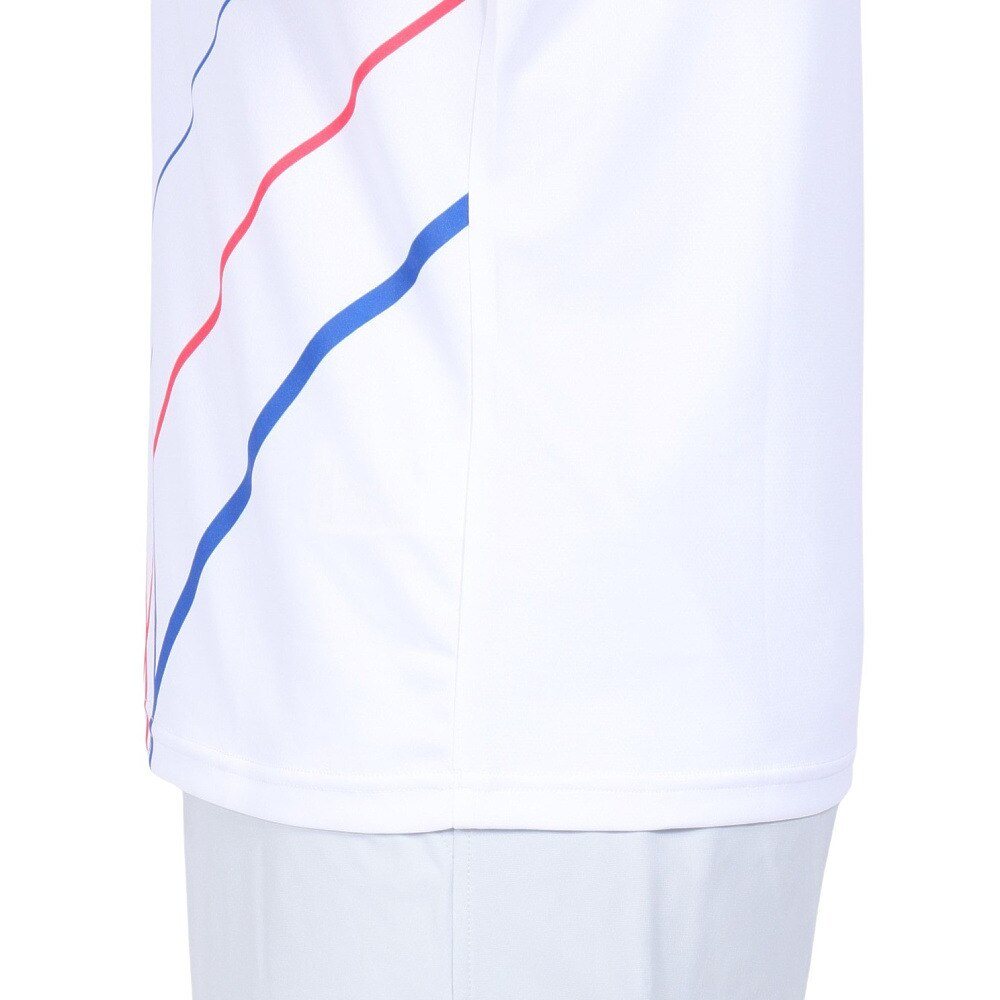 ルコックスポルティフ（lecoqsportif）（メンズ）テニスウェア サンスクリーングラフィックゲームシャツ QTMXJA90 WH 速乾