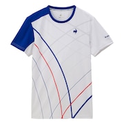 ルコックスポルティフ（lecoqsportif）（メンズ）テニスウェア サンスクリーングラフィックゲームシャツ QTMXJA90 WH