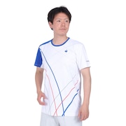 ルコックスポルティフ（lecoqsportif）（メンズ）テニスウェア サンスクリーングラフィックゲームシャツ QTMXJA90 WH