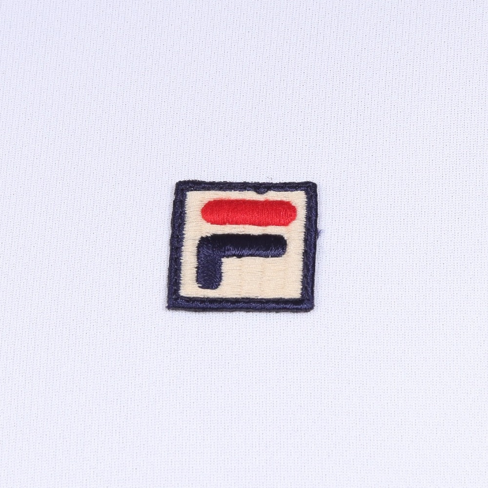 フィラ（FILA）（メンズ）テニスウェア ゲームシャツ 波間プリント バックホールメッシュ クルーネックTシャツ VM5682-01 速乾