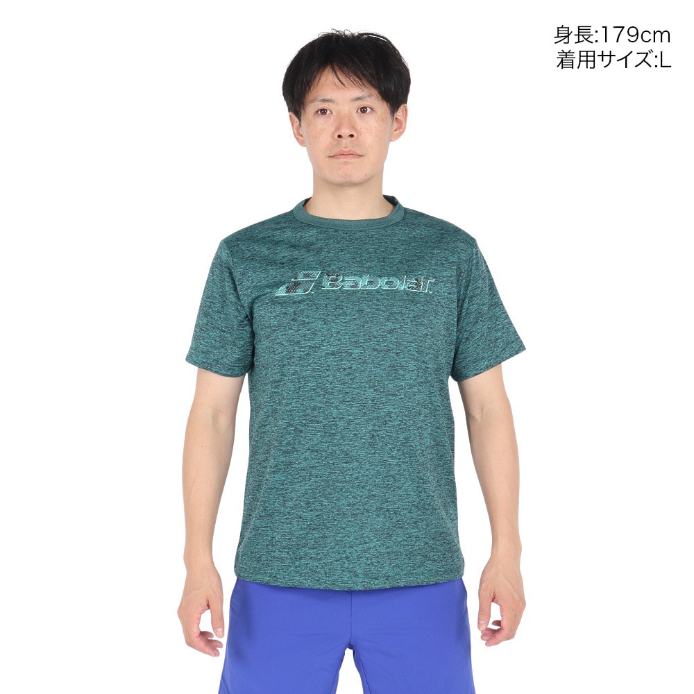 バボラ（BABOLAT）（メンズ）テニスウェア PURE ショートスリーブシャツ 半袖 BUP4554-GR00