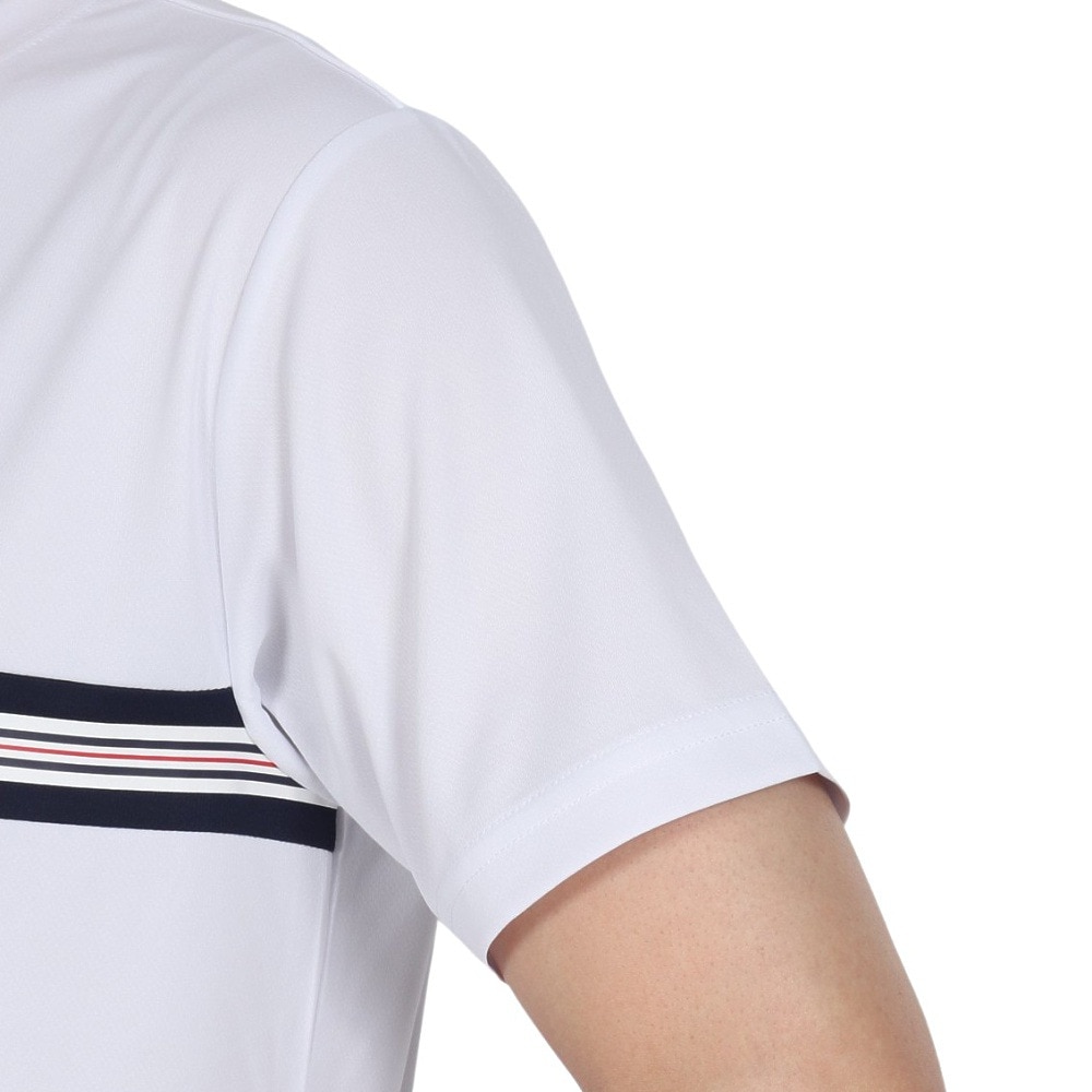 フィラ（FILA）（メンズ）テニスウェア 胸切替ライン バックホールメッシュ ゲームシャツ VM5702-01
