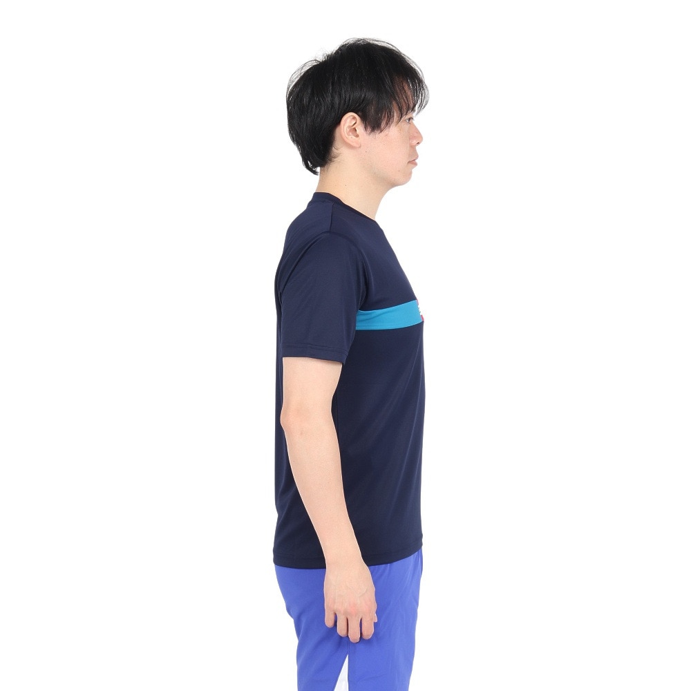フィラ（FILA）（メンズ）テニスウェア 胸切替ライン バックホールメッシュ ゲームシャツ VM5702-20