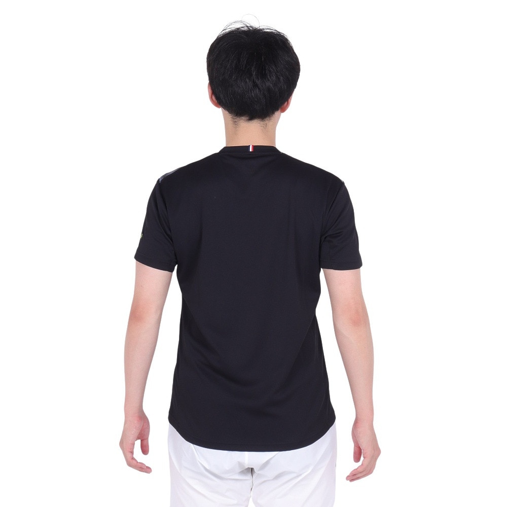 ルコックスポルティフ（lecoqsportif）（メンズ）テニスウェア グラフィックゲームシャツ LN4FHT11M BK00