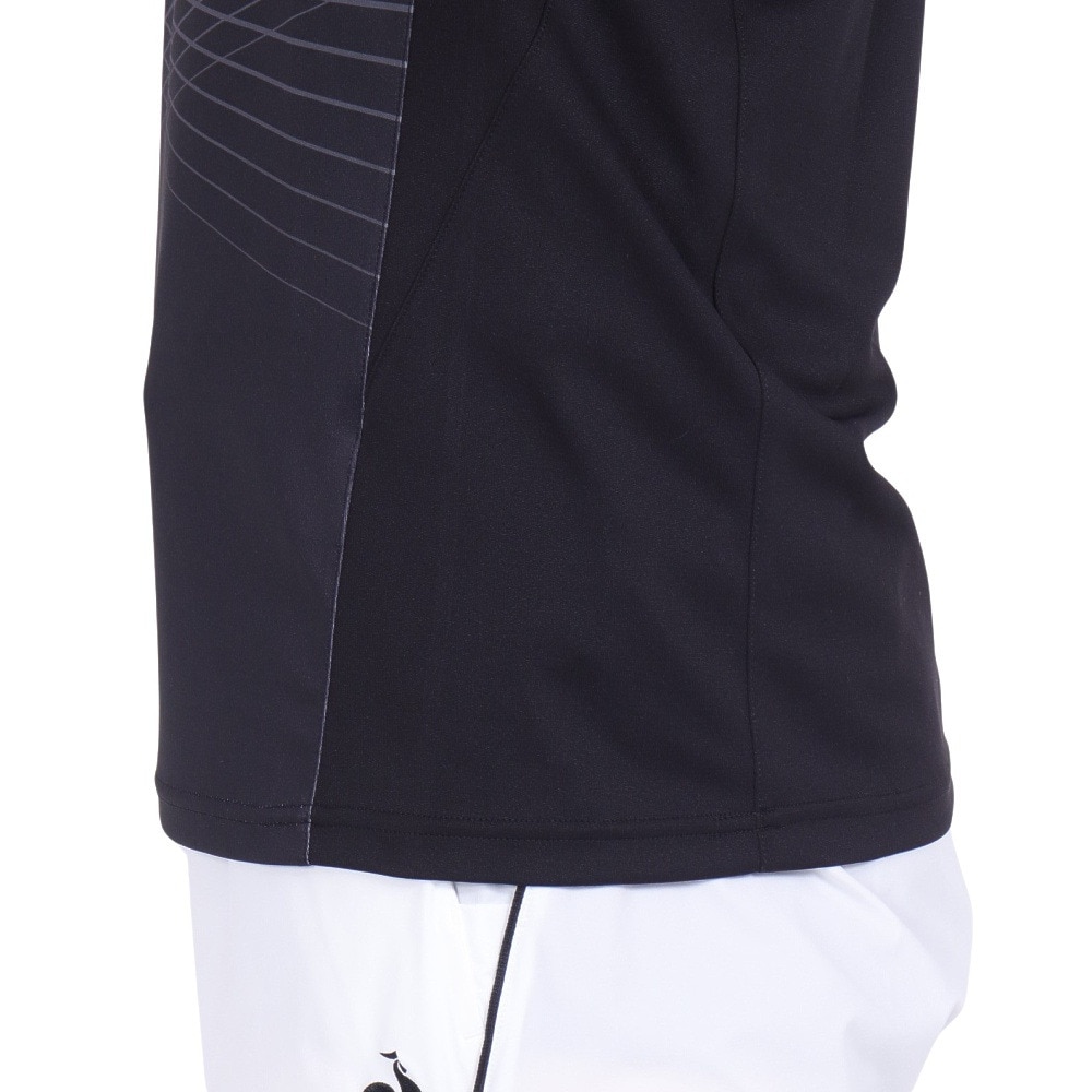 ルコックスポルティフ（lecoqsportif）（メンズ）テニスウェア グラフィックゲームシャツ LN4FHT11M BK00