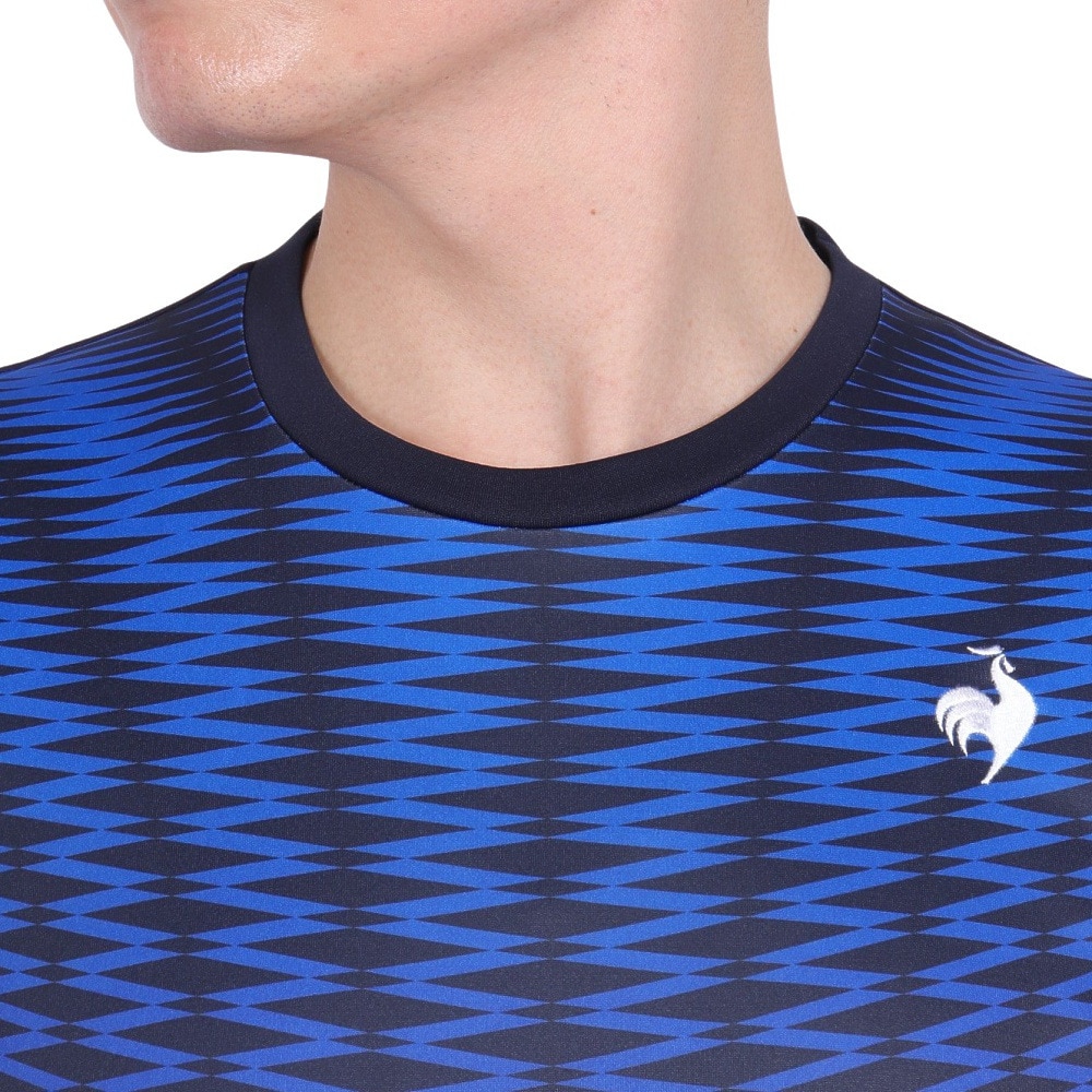 ルコックスポルティフ（lecoqsportif）（メンズ）テニスウェア グラフィックゲームシャツ LN4FHT11M NV00