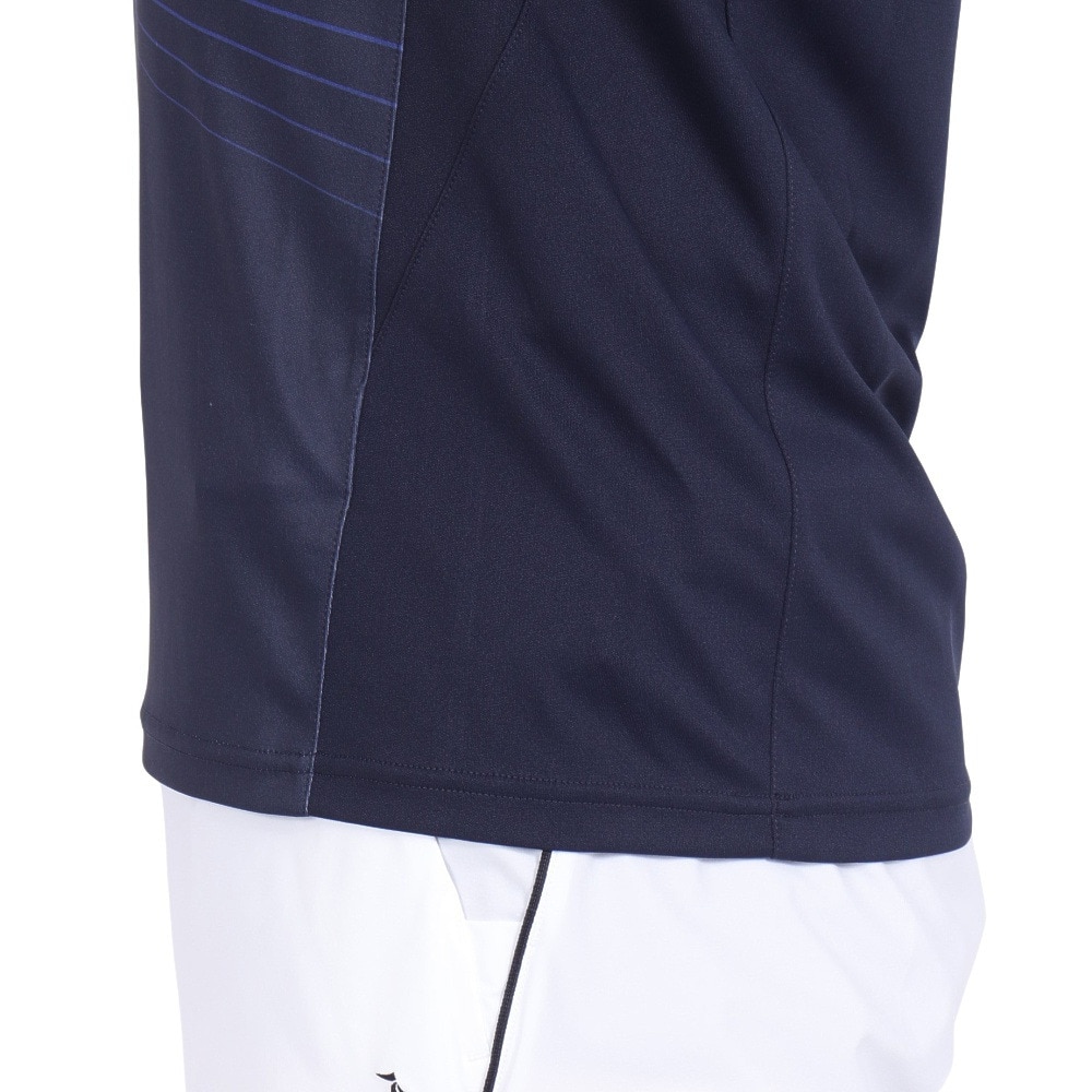 ルコックスポルティフ（lecoqsportif）（メンズ）テニスウェア グラフィックゲームシャツ LN4FHT11M NV00