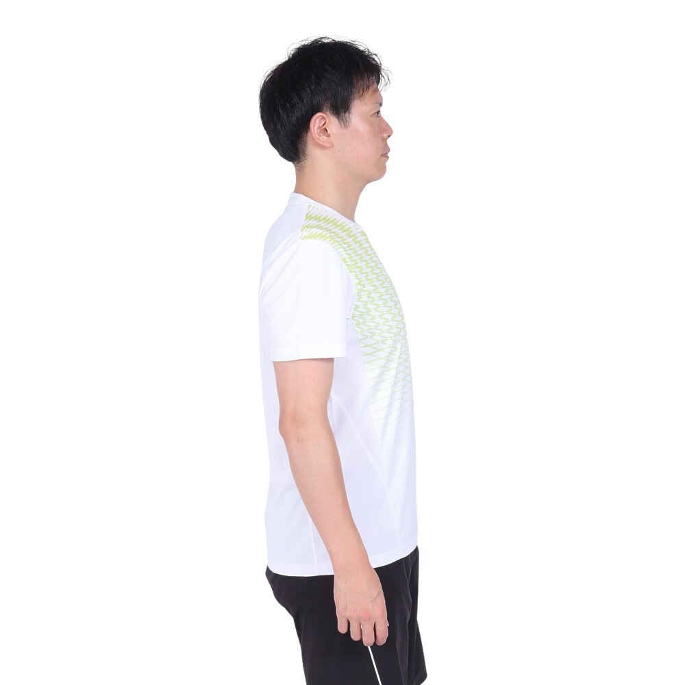 ルコックスポルティフ（lecoqsportif）（メンズ）テニスウェア グラフィックゲームシャツ LN4FHT11M WH00