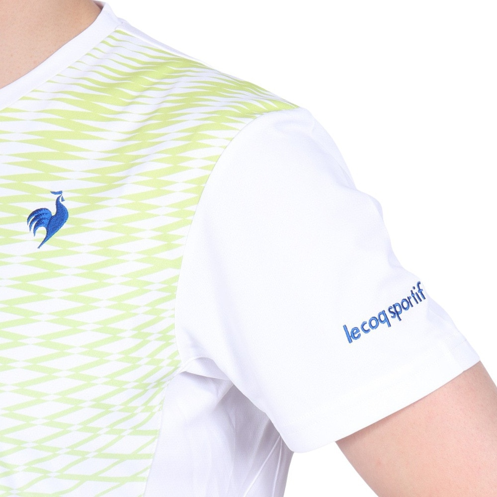 ルコックスポルティフ（lecoqsportif）（メンズ）テニスウェア グラフィックゲームシャツ LN4FHT11M WH00