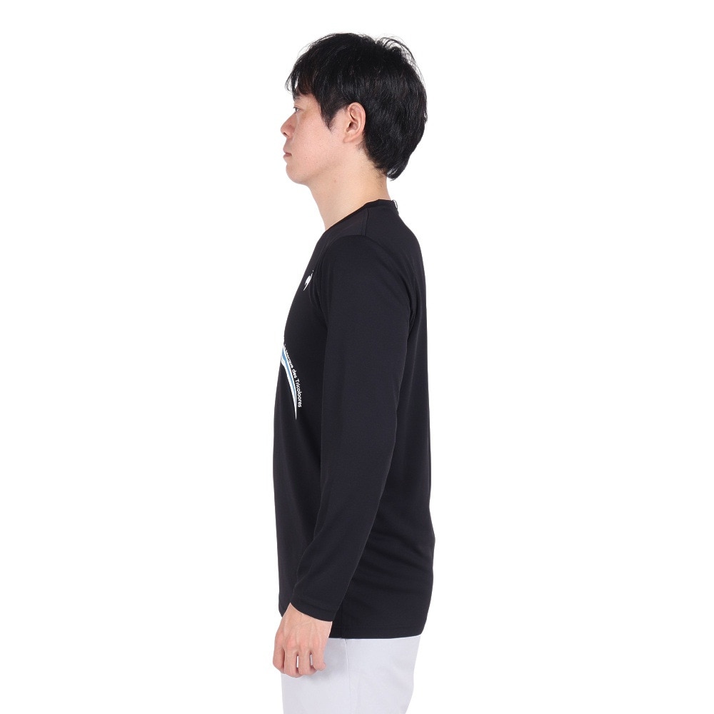 ルコックスポルティフ（lecoqsportif）（メンズ）テニスウェア プラクティス 長袖シャツ ロングスリーブ LN4FLT10M BK00