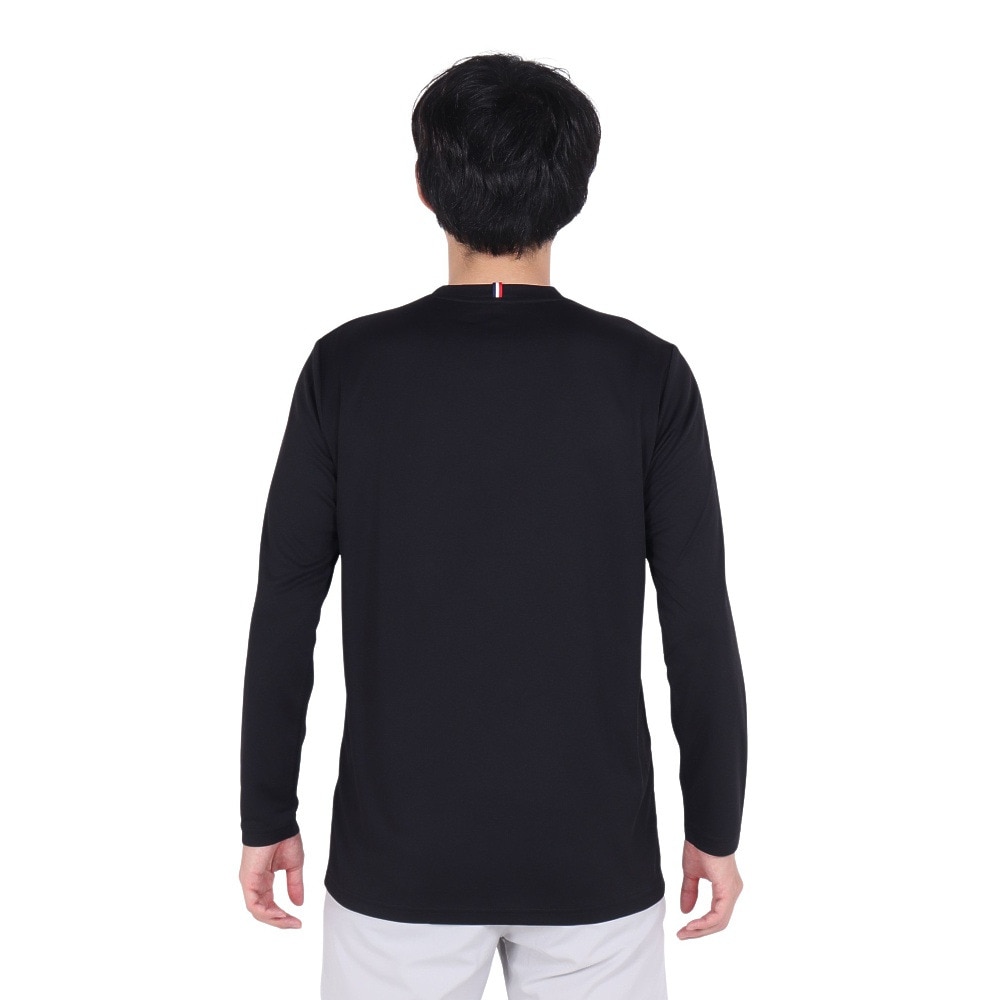 ルコックスポルティフ（lecoqsportif）（メンズ）テニスウェア プラクティス 長袖シャツ ロングスリーブ LN4FLT10M BK00