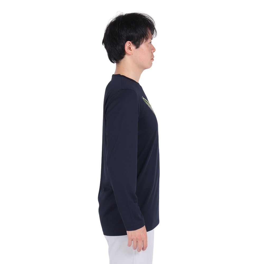 ルコックスポルティフ（lecoqsportif）（メンズ）テニスウェア プラクティス長袖シャツ ロングスリーブ LN4FLT10M NV00