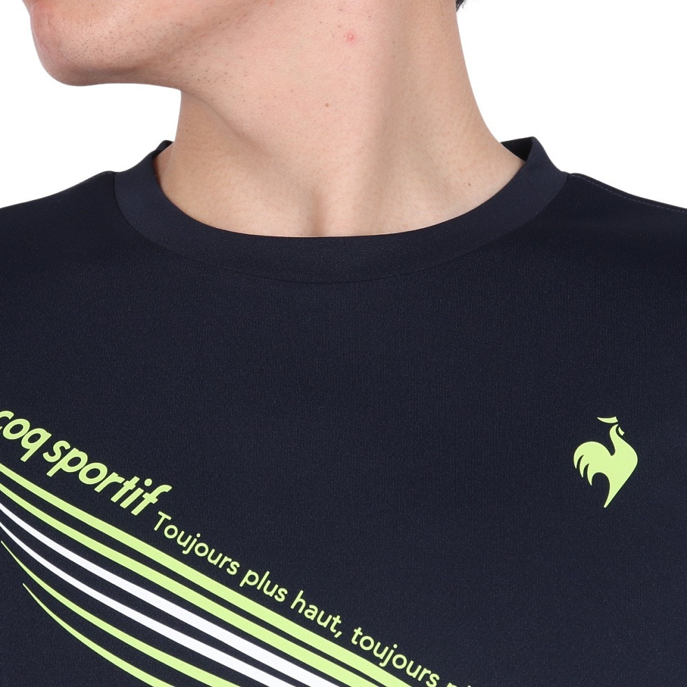 ルコックスポルティフ（lecoqsportif）（メンズ）テニスウェア プラクティス長袖シャツ ロングスリーブ LN4FLT10M NV00