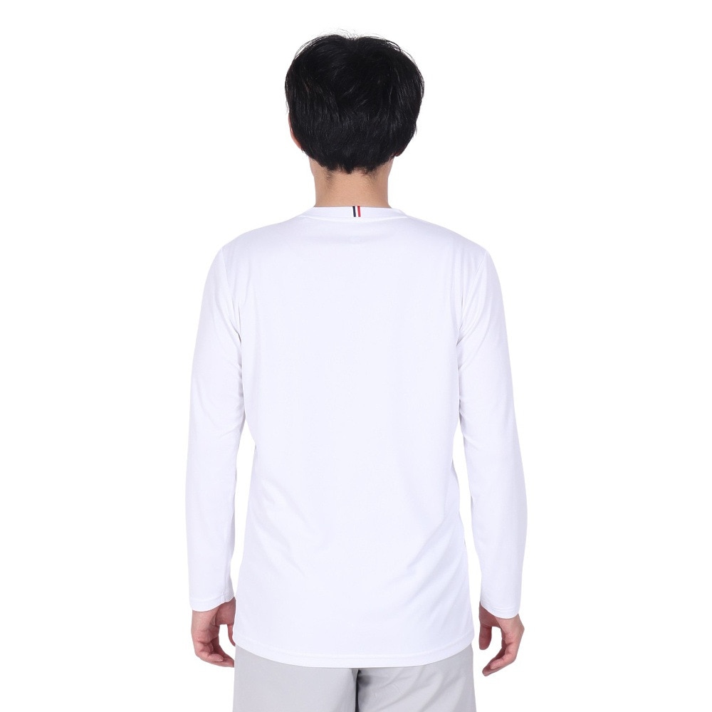 ルコックスポルティフ（lecoqsportif）（メンズ）テニスウェア プラクティス 長袖シャツ ロングスリーブ LN4FLT10M WH00