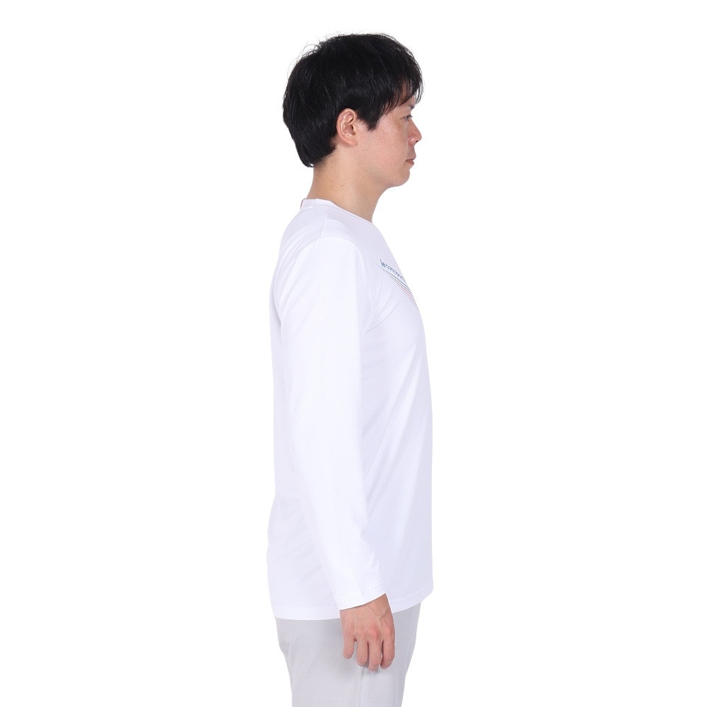 ルコックスポルティフ（lecoqsportif）（メンズ）テニスウェア プラクティス 長袖シャツ ロングスリーブ LN4FLT10M WH00