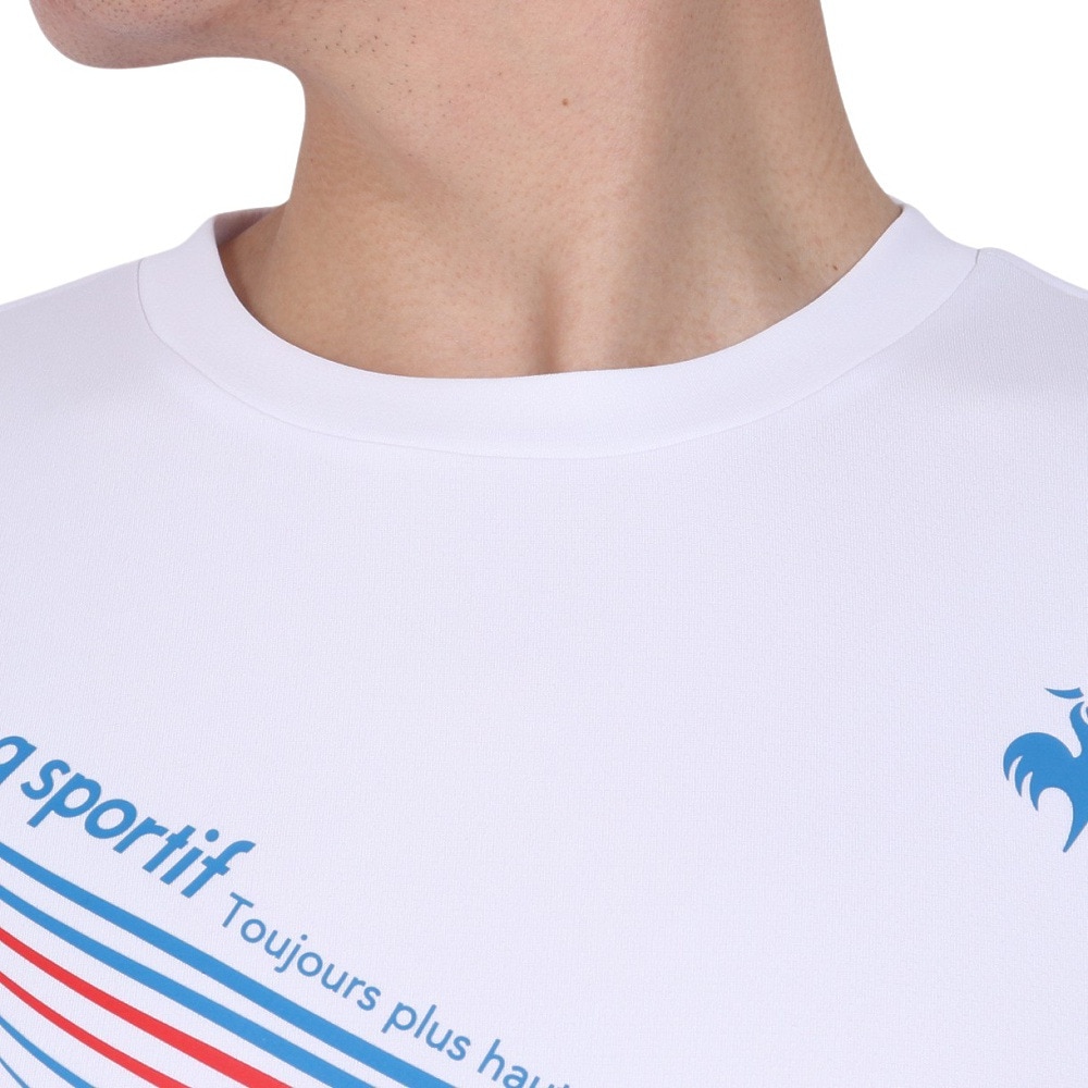 ルコックスポルティフ（lecoqsportif）（メンズ）テニスウェア プラクティス 長袖シャツ ロングスリーブ LN4FLT10M WH00