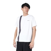 (メンズ)テニスウェア サイドストレートライン Tシャツ ATMA420-WHT