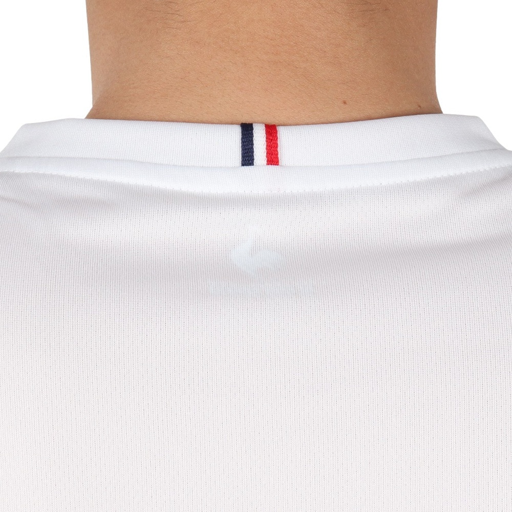 ルコックスポルティフ（lecoqsportif）（メンズ）テニスウェア トリコロールプリントゲームシャツ LN4FHT90M WH00