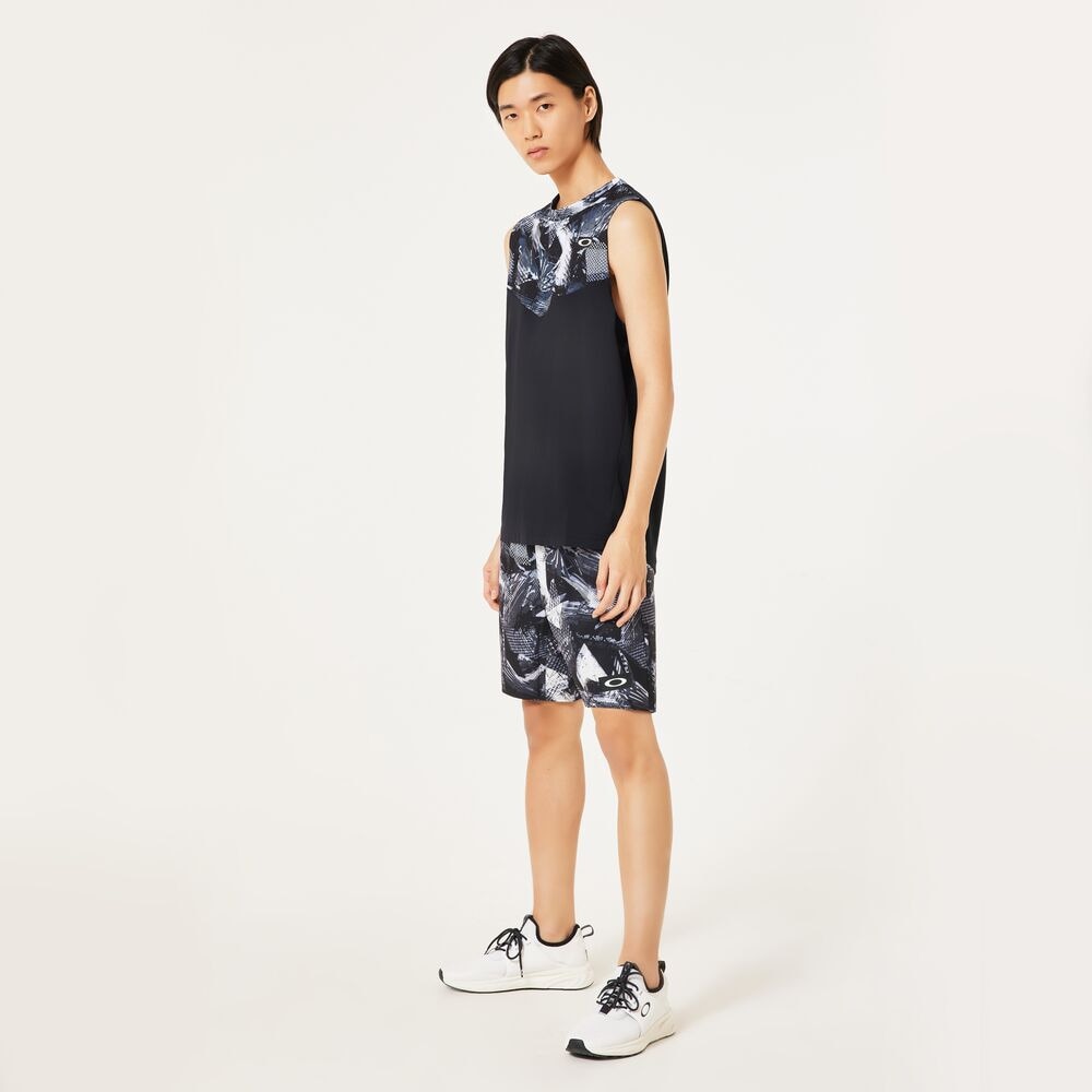 オークリー（OAKLEY）（メンズ）【新商品】テニスウェア SLANT BLCKG ノースリーブTシャツ FOA407749-00G