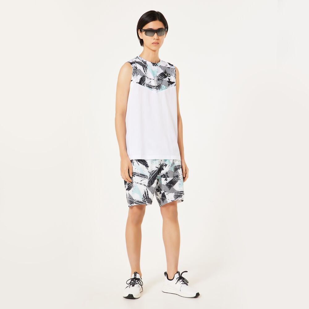 オークリー（OAKLEY）（メンズ）【新商品】テニスウェア SLANT BLCKG ノースリーブTシャツ FOA407749-186
