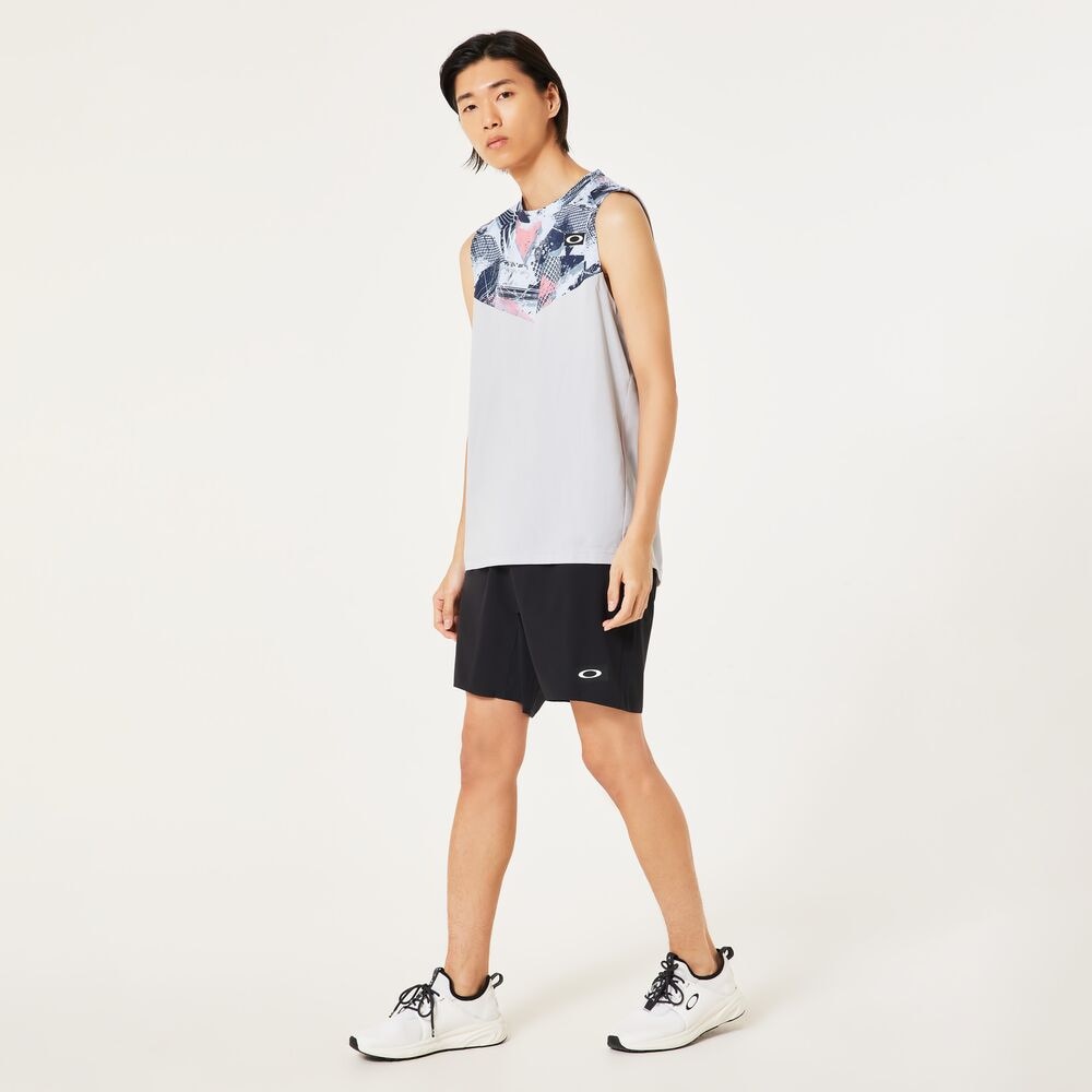 オークリー（OAKLEY）（メンズ）【新商品】テニスウェア SLANT BLCKG ノースリーブTシャツ  FOA407749-81J
