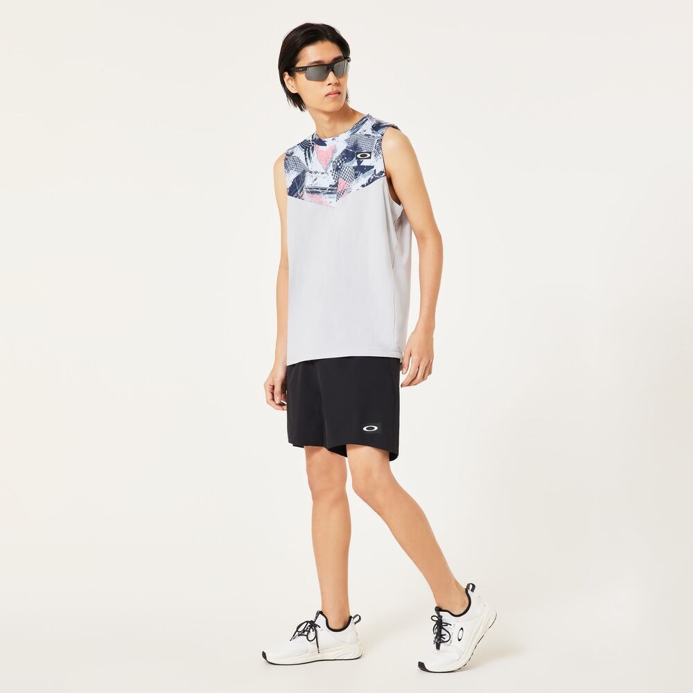 オークリー（OAKLEY）（メンズ）【新商品】テニスウェア SLANT BLCKG ノースリーブTシャツ  FOA407749-81J