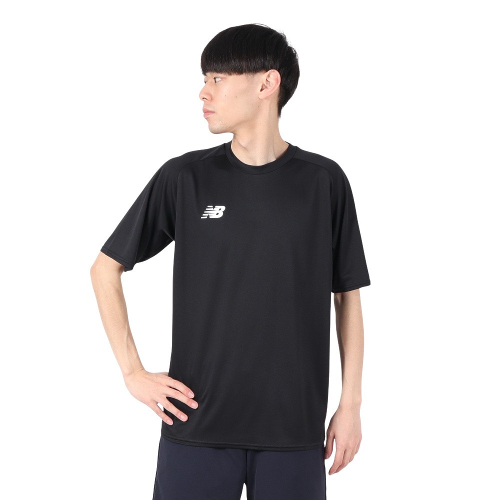 ニューバランス（new balance）（メンズ）テニスウェア Black Out Fun & Play Edition 半袖Tシャツ AMT55211BK