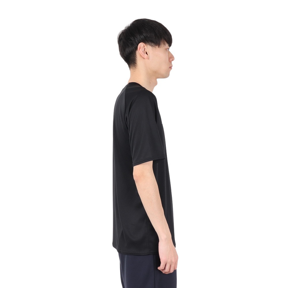ニューバランス（new balance）（メンズ）テニスウェア Black Out Fun & Play Edition 半袖Tシャツ AMT55211BK