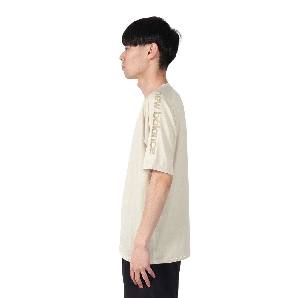 ニューバランス（new balance）（メンズ）テニスウェア BO半袖Tシャツ AMT55211LIN