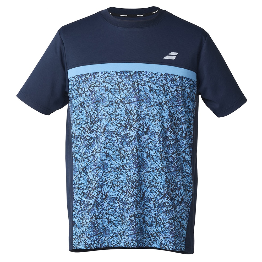 バボラ（BABOLAT）（メンズ）テニスウェア クラブ ショートスリーブ シャツ2 BUP5562C-BL