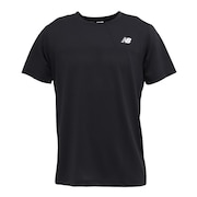 (メンズ)テニスウェア スポーツカラーブロック 半袖Tシャツ AMT53400BK