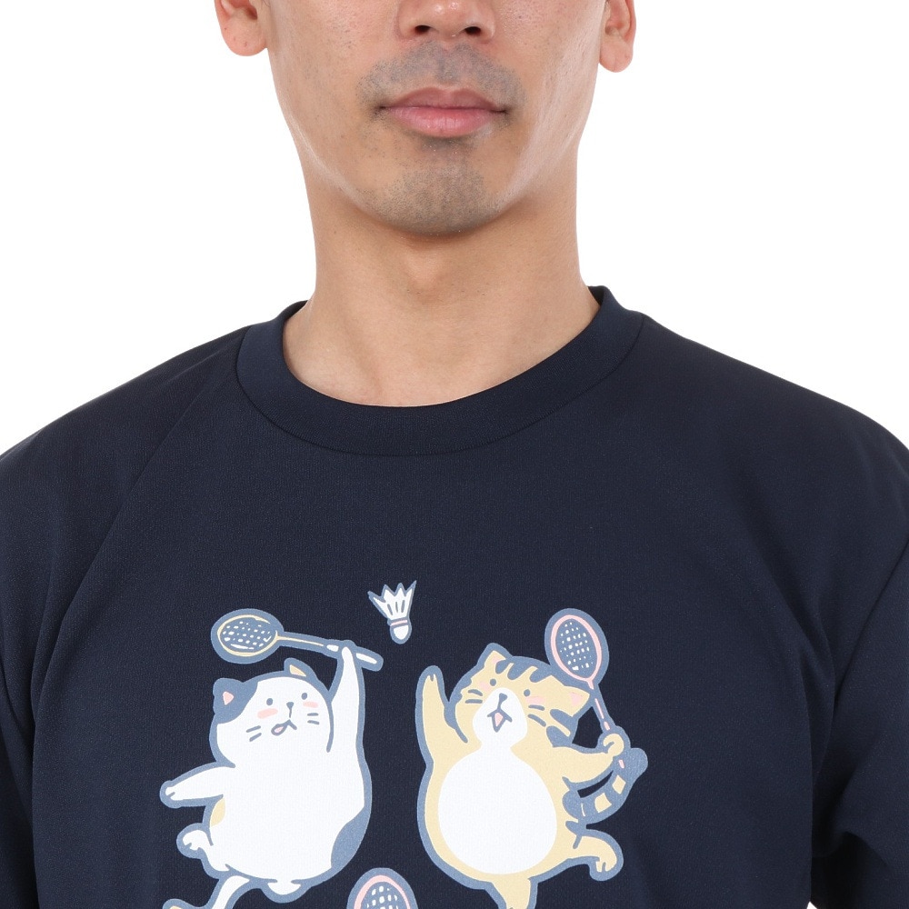 ゴーセン（GOSEN）（メンズ）pochaneco ぽちゃ猫 Tシャツ Lサイズ J24X0117L