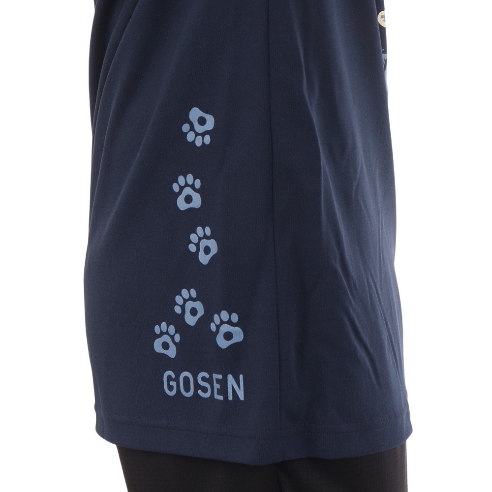 ゴーセン（GOSEN）（メンズ）pochaneco ぽちゃ猫 Tシャツ LLサイズ J24X0117LL