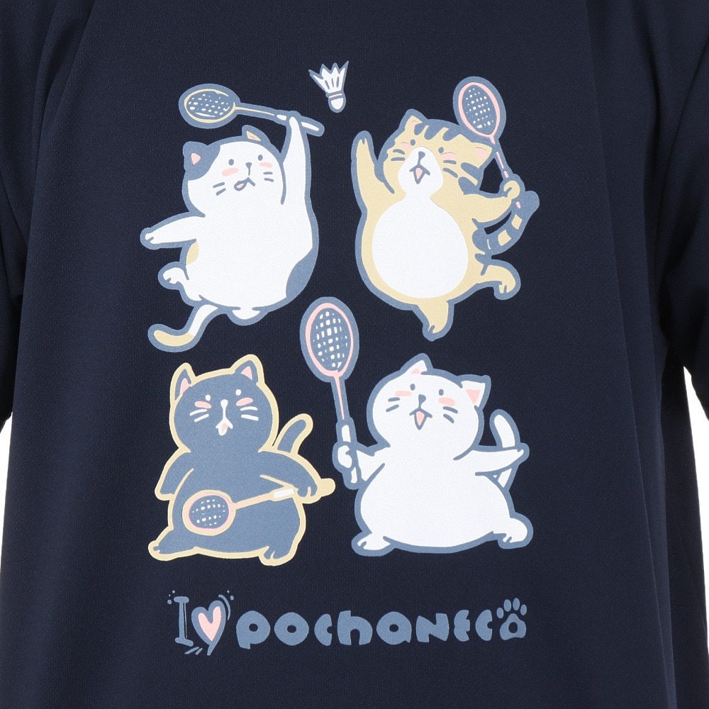 ゴーセン（GOSEN）（メンズ）pochaneco ぽちゃ猫 Tシャツ LLサイズ J24X0117LL