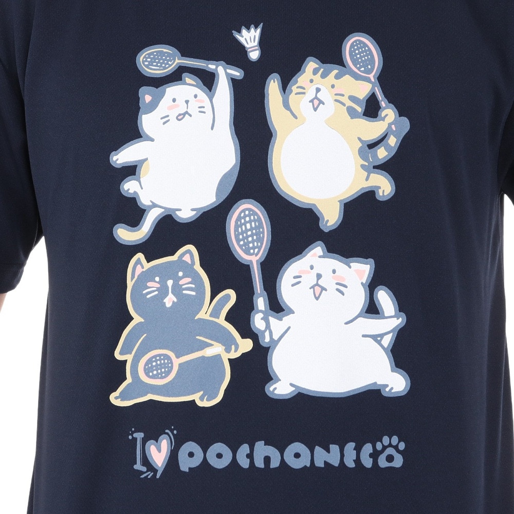 ゴーセン（GOSEN）（メンズ）pochaneco ぽちゃ猫 Tシャツ Mサイズ J24X0117M