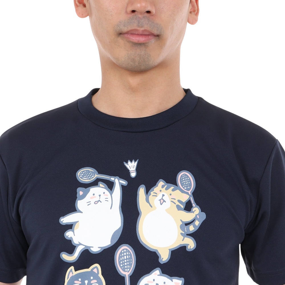 ゴーセン（GOSEN）（メンズ）pochaneco ぽちゃ猫 Tシャツ Sサイズ J24X0117S