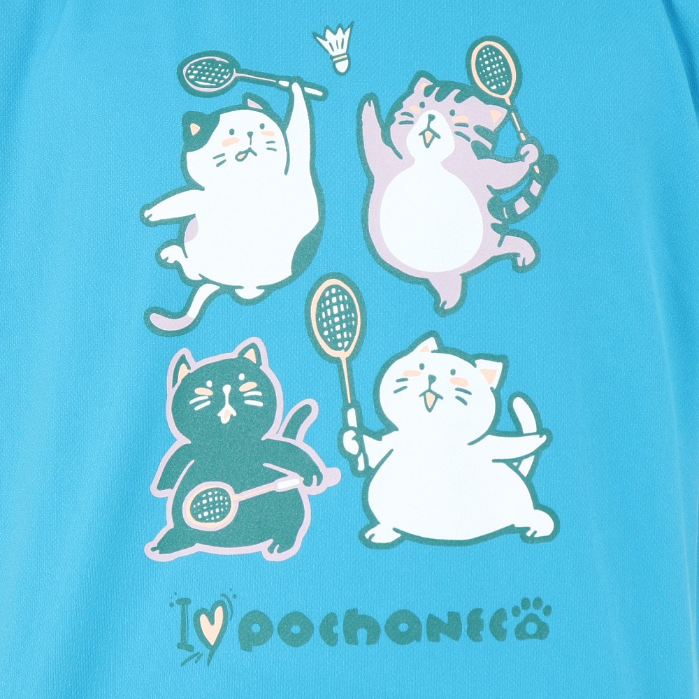 ゴーセン（GOSEN）（メンズ）pochaneco ぽちゃ猫 Tシャツ LLサイズ J24X0118LL