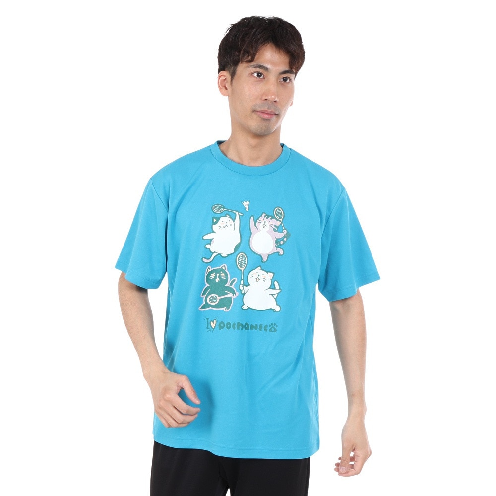 ゴーセン（GOSEN）（メンズ）pochaneco ぽちゃ猫 Tシャツ LLサイズ J24X0118LL