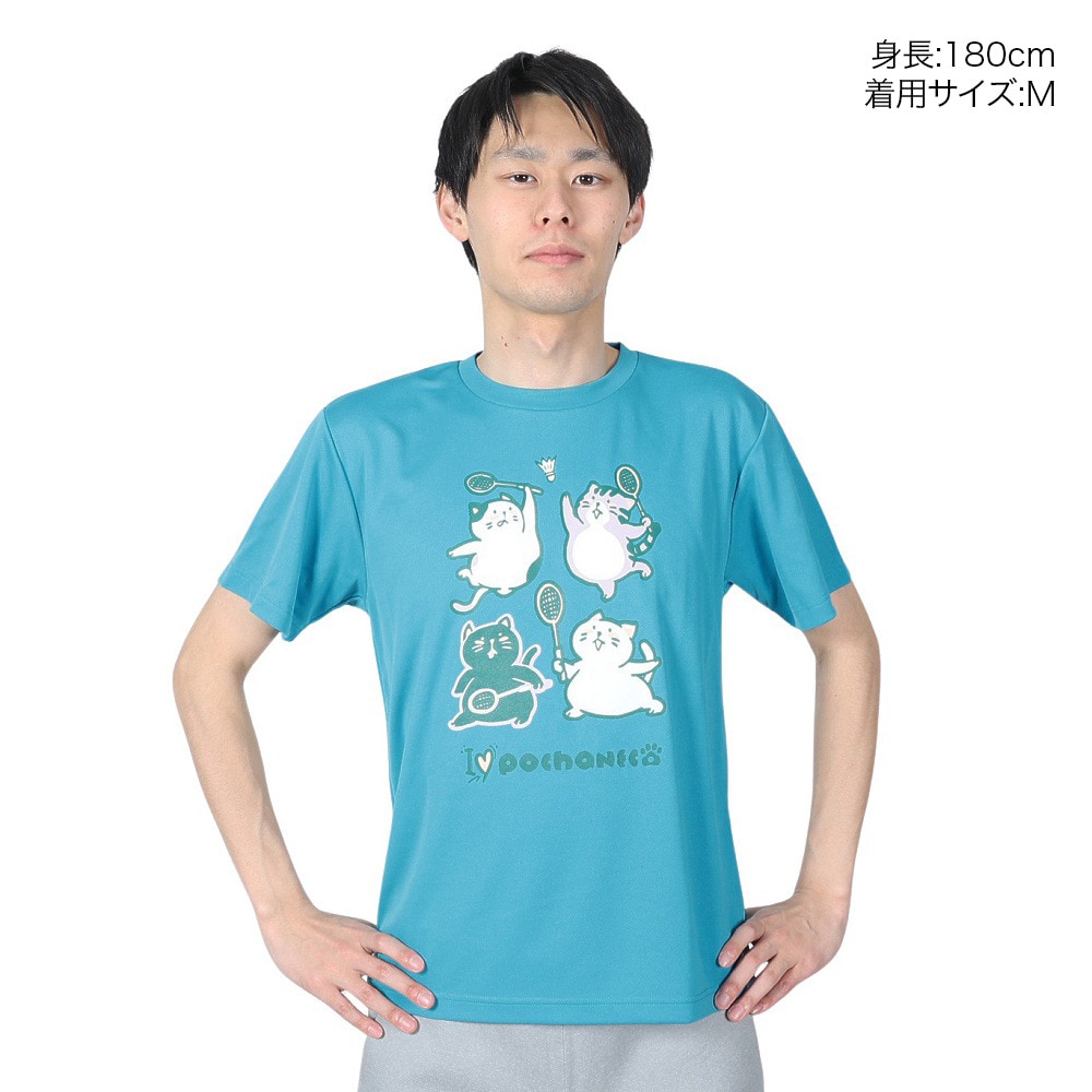 ゴーセン（GOSEN）（メンズ、レディース）pochaneco ぽちゃ猫 Tシャツ Mサイズ J24X0118M