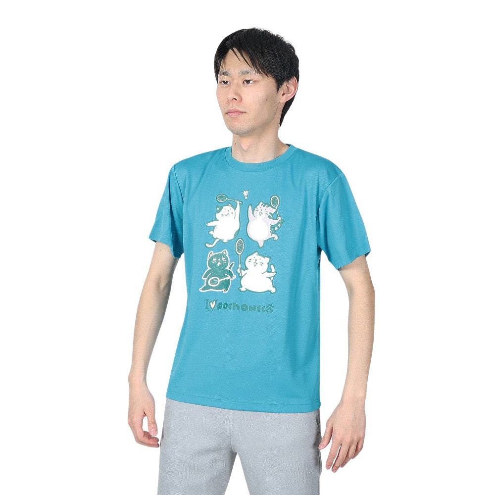 ゴーセン（GOSEN）（メンズ、レディース）pochaneco ぽちゃ猫 Tシャツ Mサイズ J24X0118M