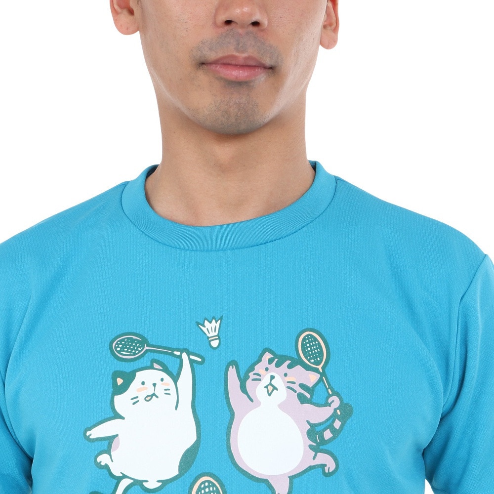 ゴーセン（GOSEN）（メンズ）pochaneco ぽちゃ猫 Tシャツ Sサイズ J24X0118S