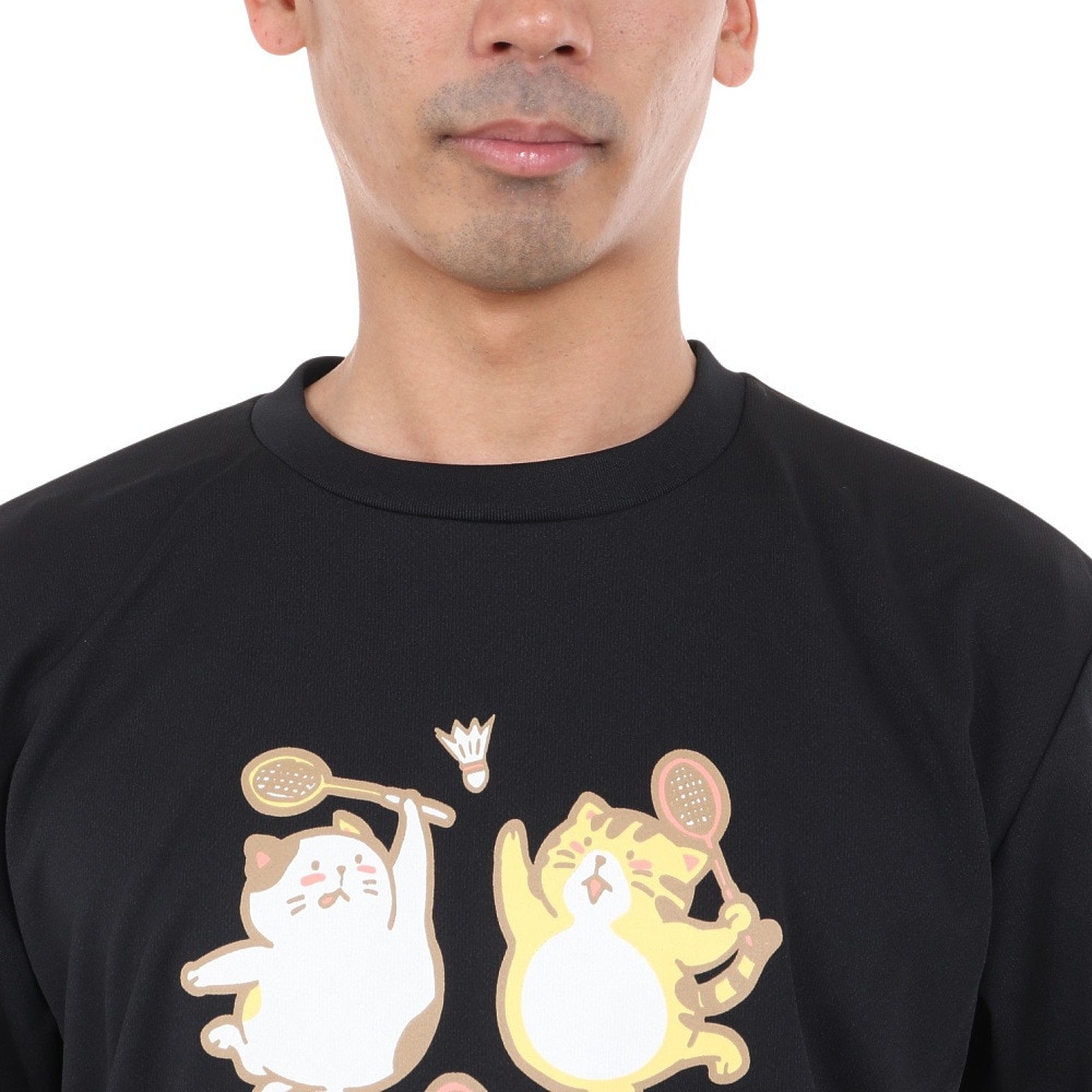 ゴーセン（GOSEN）（メンズ、レディース）pochaneco ぽちゃ猫 半袖Tシャツ Lサイズ J24X0139L