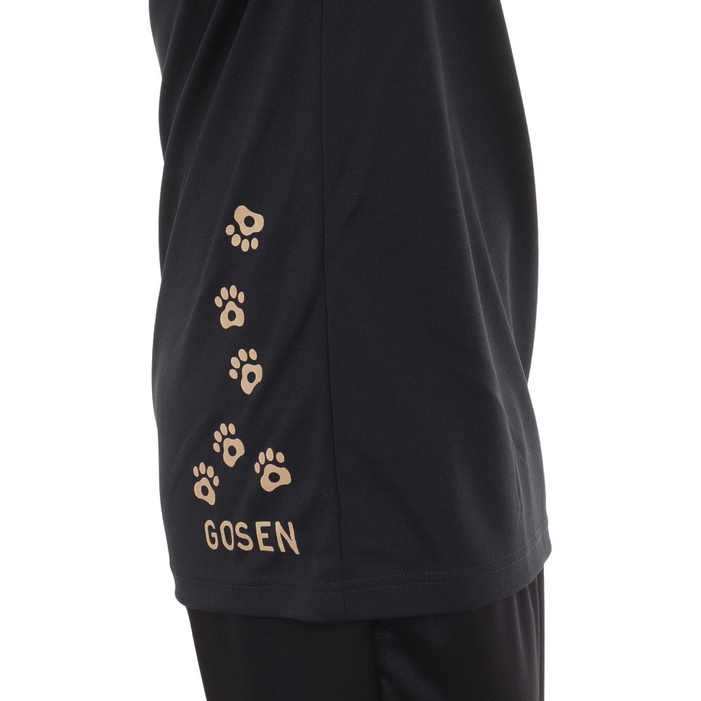 ゴーセン（GOSEN）（メンズ、レディース）pochaneco ぽちゃ猫 半袖Tシャツ LLサイズ J24X0139LL