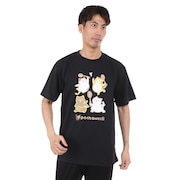 ゴーセン（GOSEN）（メンズ、レディース）ぽちゃ猫 半袖Tシャツ LLサイズ J24X0139LL