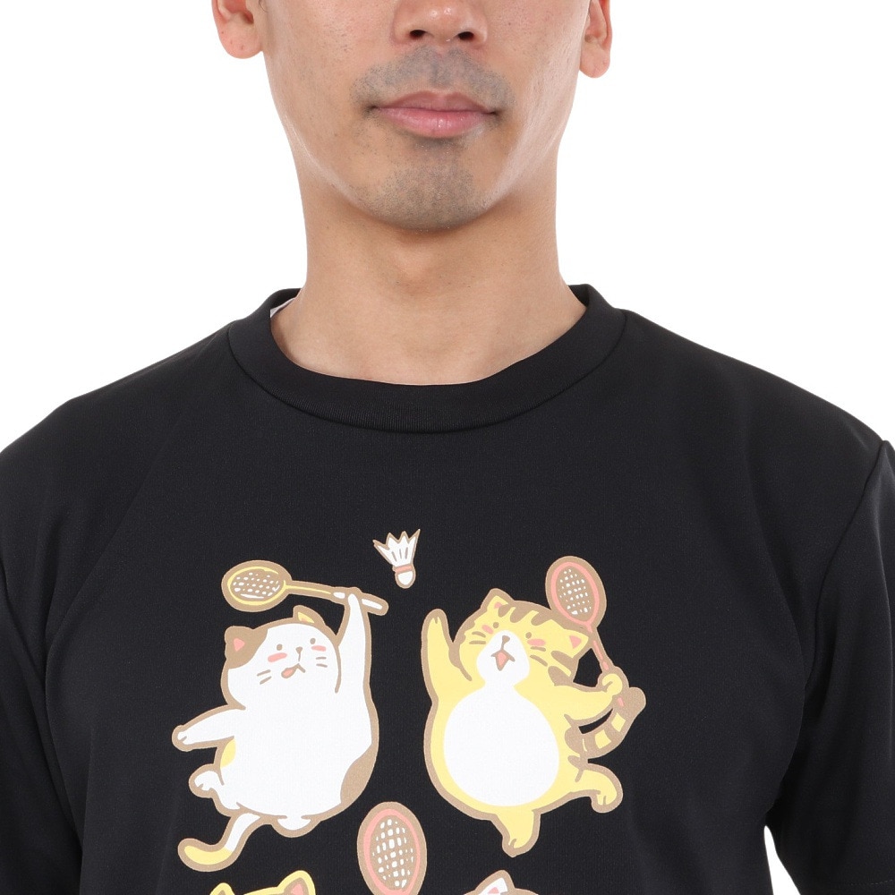 ゴーセン（GOSEN）（メンズ、レディース）pochaneco ぽちゃ猫 半袖Tシャツ Mサイズ J24X0139M