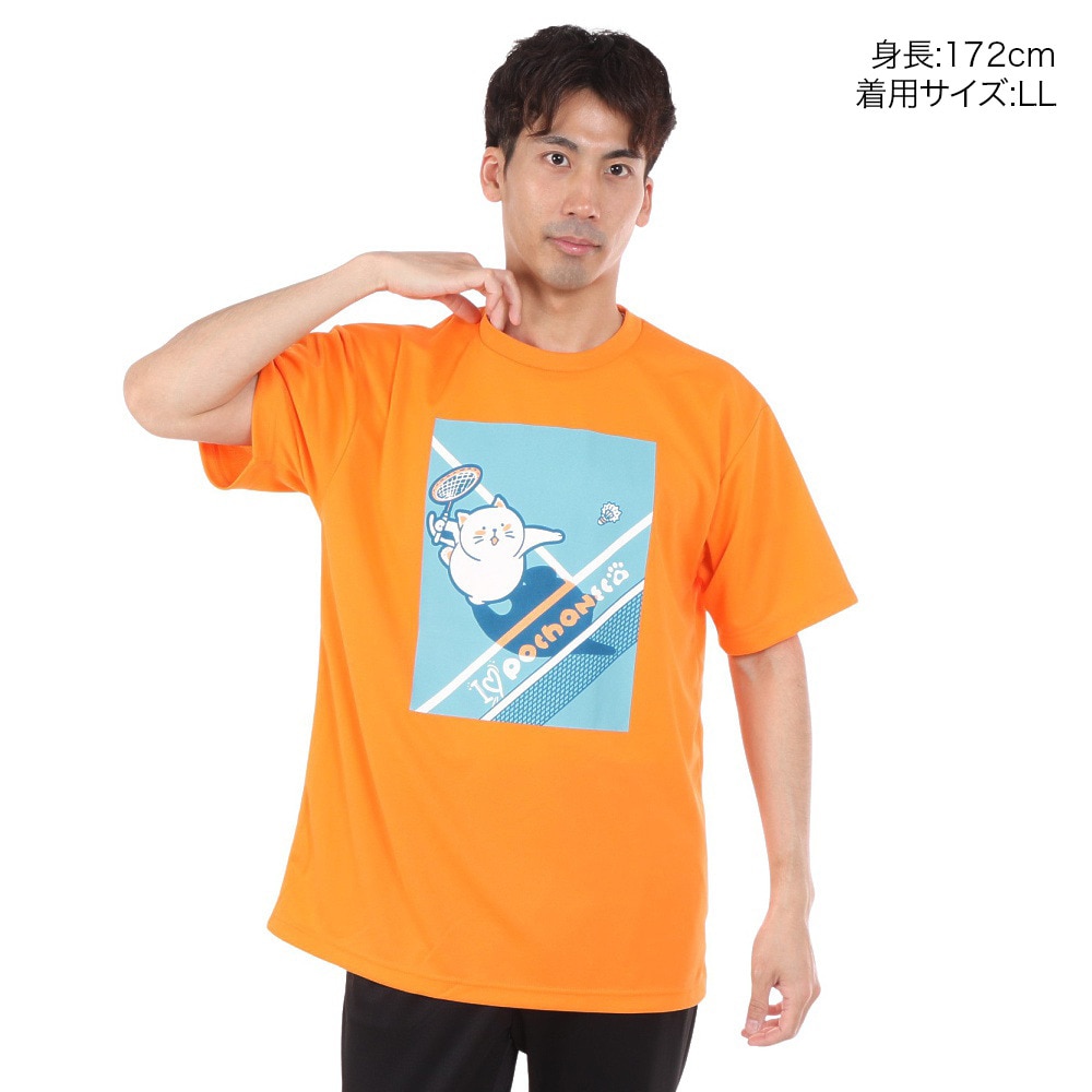 ゴーセン（GOSEN）（メンズ）pochaneco ぽちゃ猫 Tシャツ LLサイズ J24X0221LL