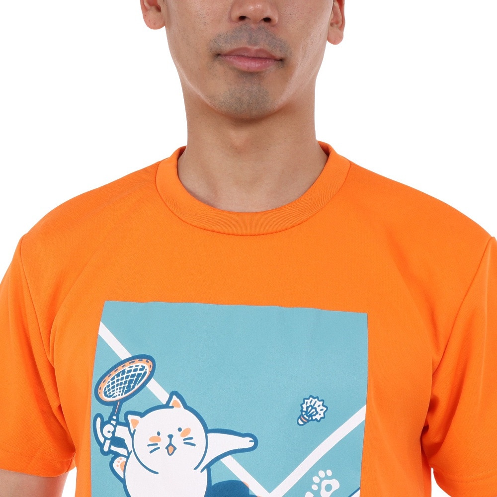 ゴーセン（GOSEN）（メンズ）pochaneco ぽちゃ猫 Tシャツ Mサイズ J24X0221M