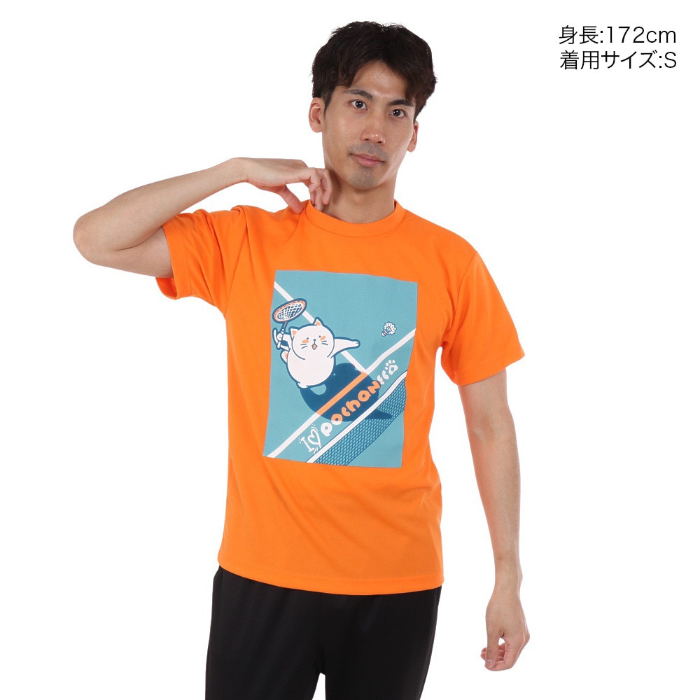 ゴーセン（GOSEN）（メンズ）pochaneco ぽちゃ猫 Tシャツ Sサイズ J24X0221S