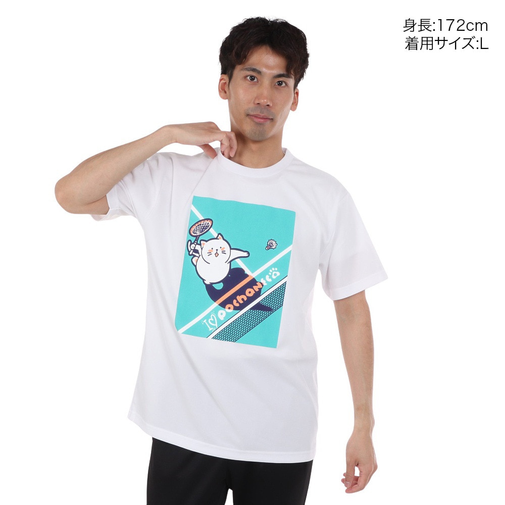 ゴーセン（GOSEN）（メンズ）pochaneco ぽちゃ猫 Tシャツ Lサイズ J24X0230L